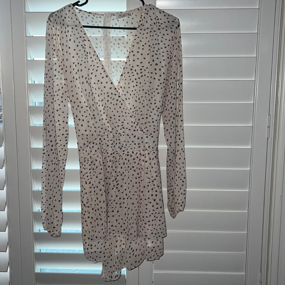 Cute polka dot romper dress